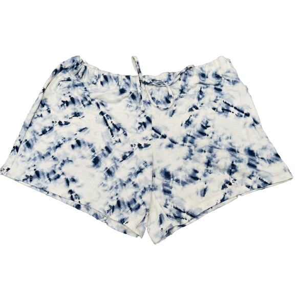 Lucky Brand Blue & White Tie Dye Print Pajamas Shorts Size Small Preloved - Picture 1 of 9